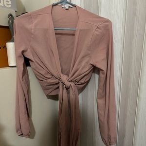 Fashion Nova pink wrap top